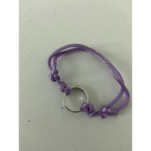 Light Purple Cord Inspirational Bracelet - Be Happy, Be Healthy - Picture 4 of 5